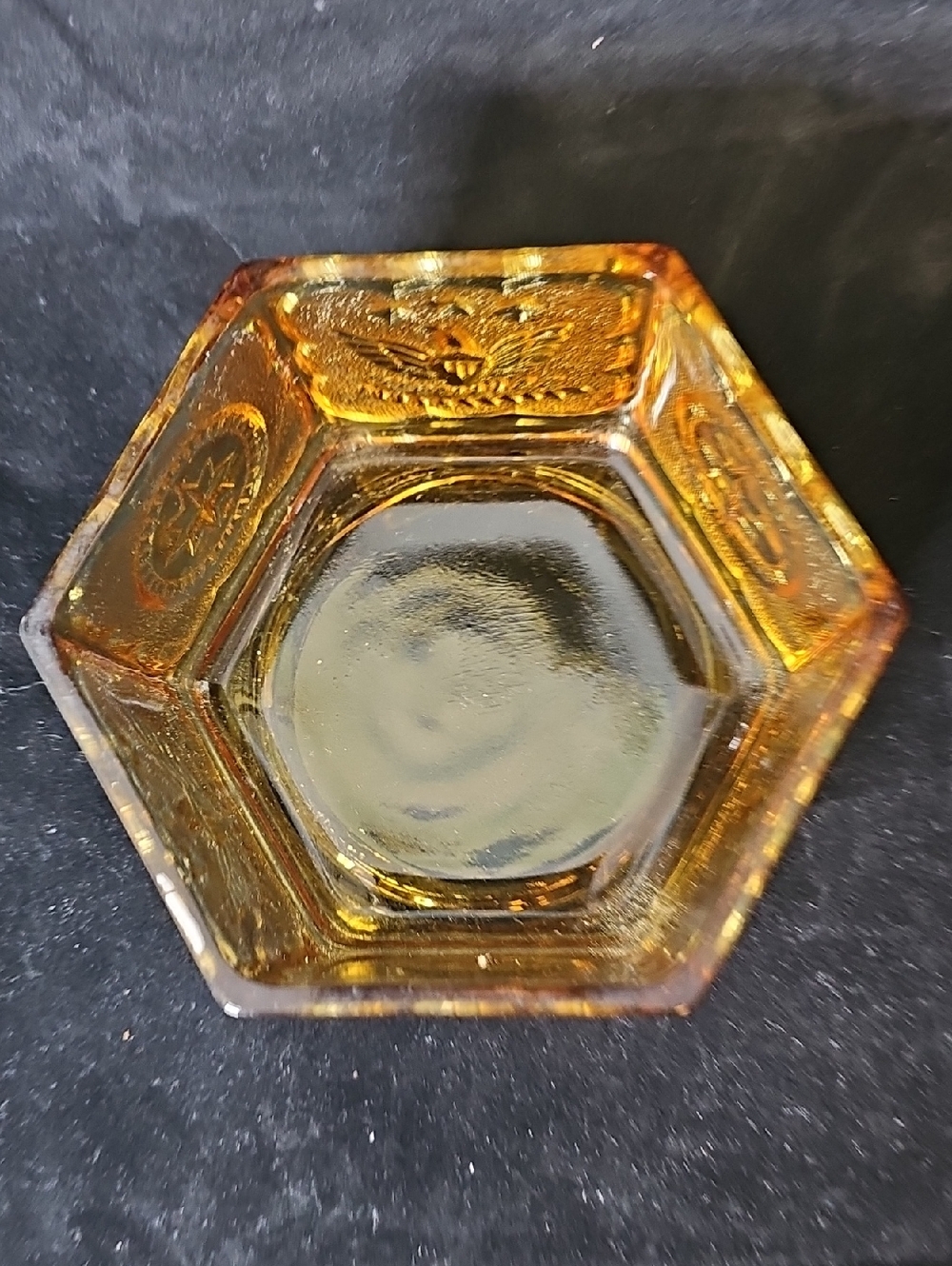 Amber Glass Decorative Dish - Picture 2 of 5